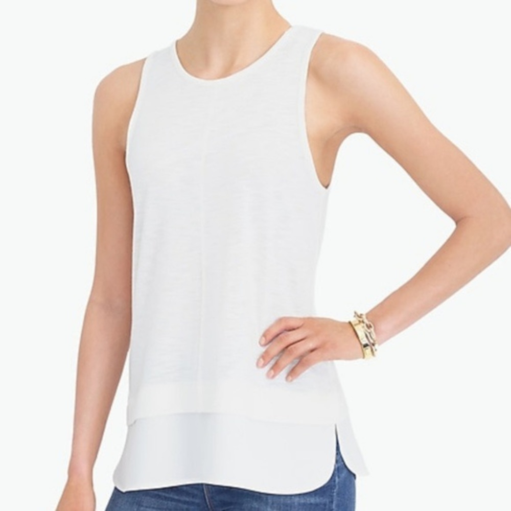 💓 J. Crew Flowy White Tank